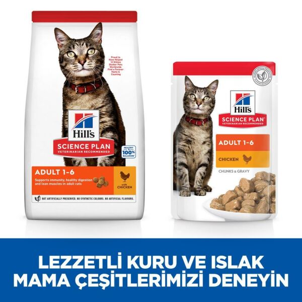 Hill's SCIENCE PLAN Yetişkin Tavuklu Kedi Maması 13+2 kg