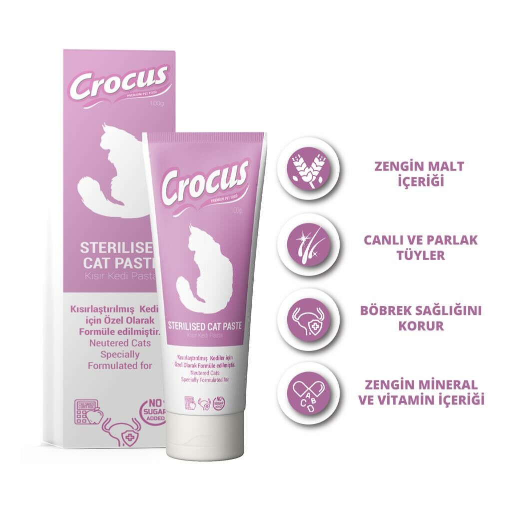 Crocus Kedi Sterilised Malt Macunu 100 Gram