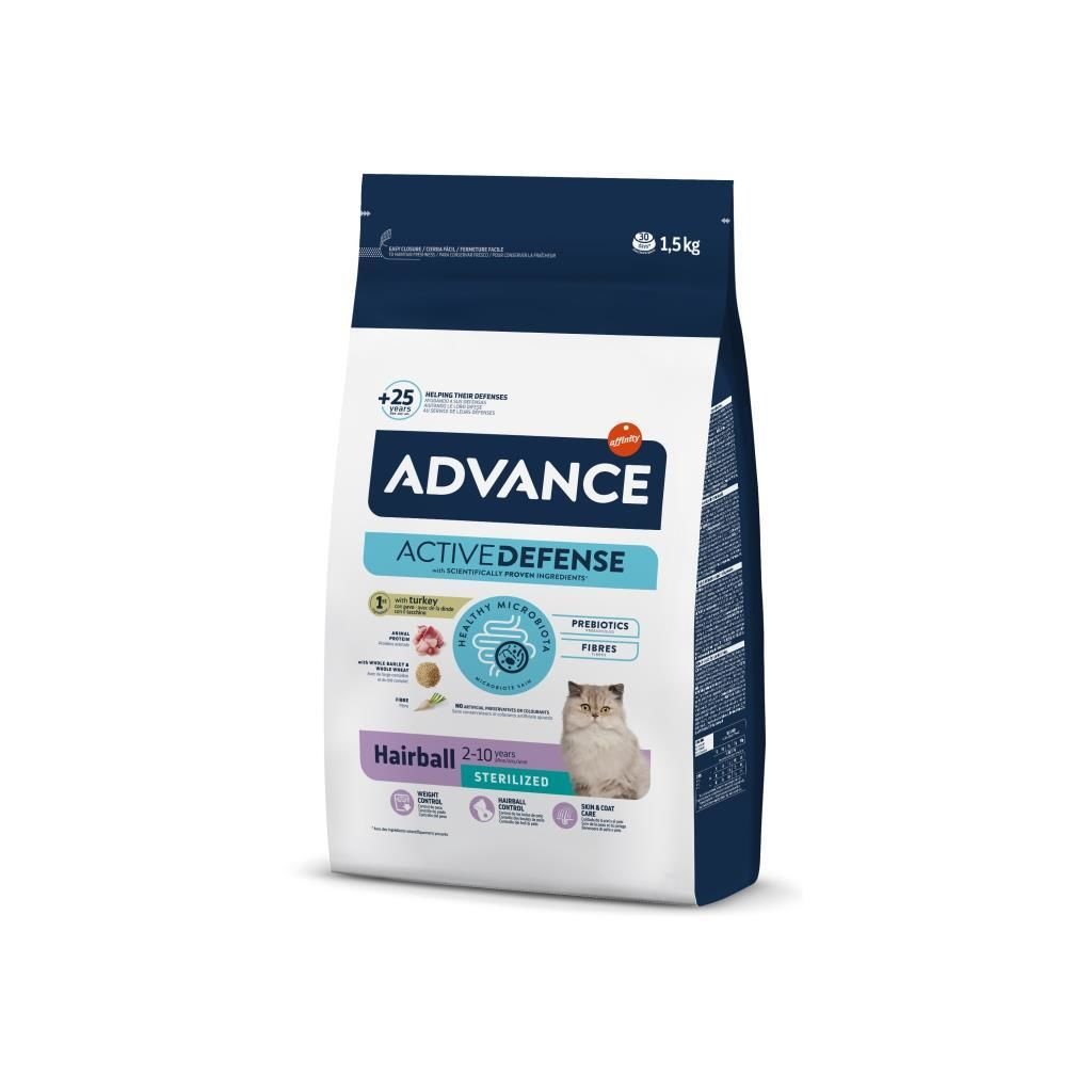 Advance Hairball Sterilized Hindili Kısırlaştırılmış Kedi Maması 1,5 Kg