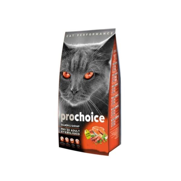 Prochoice Cat Pro 33 Somonlu ve Karidesli Kısırlaştırılmış Kedi Maması 2 Kg