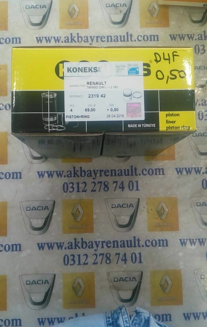 Clio 3-III Modus Piston Sekman 1.2 16 Valf D4F 0.50 (Adet) 631942-7701475781 -Koneks