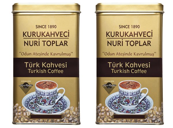 Nuri Toplar Türk Kahvesi Kare Metal Kutuda 2x300 Gr