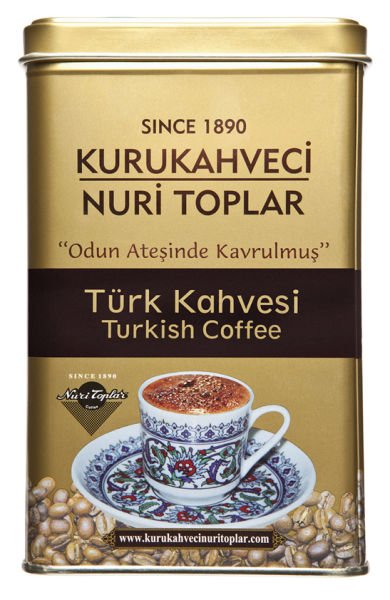 Nuri Toplar Türk Kahvesi Kare Metal Kutuda 2x300 Gr