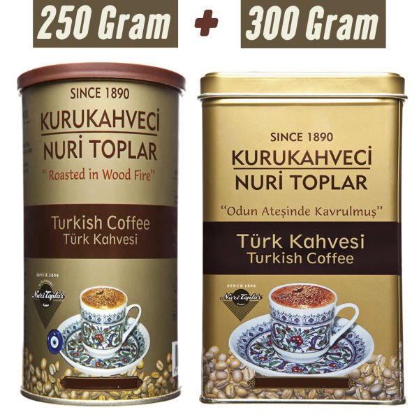 Nuri Toplar Türk Kahvesi 2 Adet Özel Metal Kahve Kutusunda