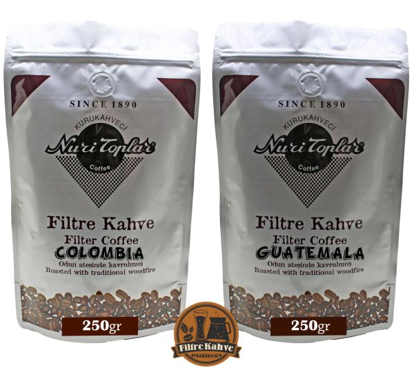 Nuri Toplar Filtre Kahveleri Guatemala ve Colombia Yöresel Paket
