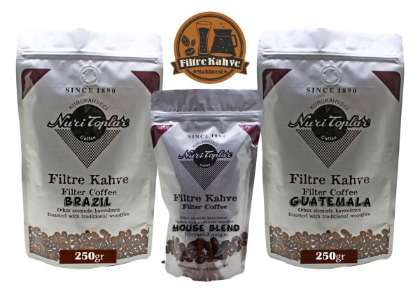 Nuri Toplar Filtre Kahve Brazil ve Guatemala House Blend