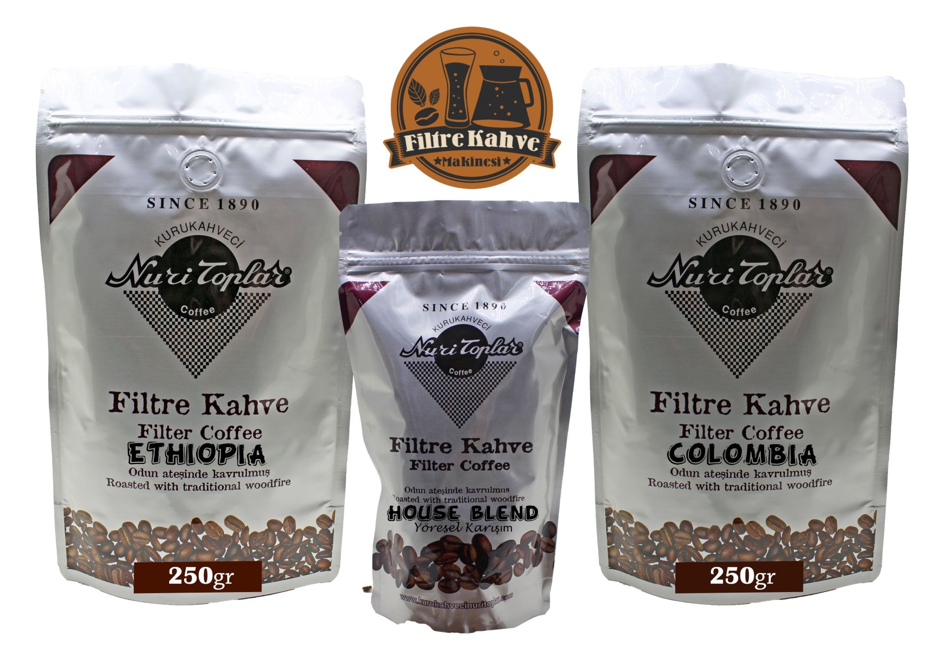 Nuri Toplar Filtre Kahve Ethiopia ve Colombia House Blend