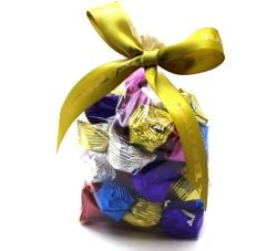 Dark Brown Bayram Çikolatası Fındık Parçacıklı Sargılı Kristal Çikolata 500Gr