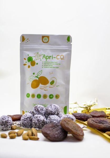 Kayısılı ve Kayısı Çekirdekli KATKISIZ Meyve Topu Sağlıklı Atıştırmalık 3x100 Gr