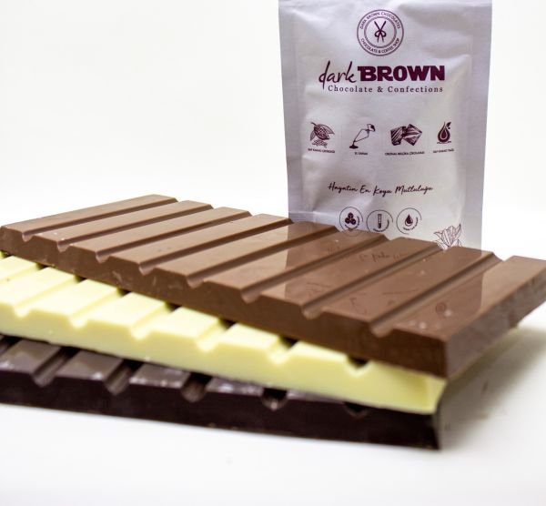Dark Brown 1 KG Sade Karışık Kuvertür Çikolata Gerçek El Yapımı Kuvertür