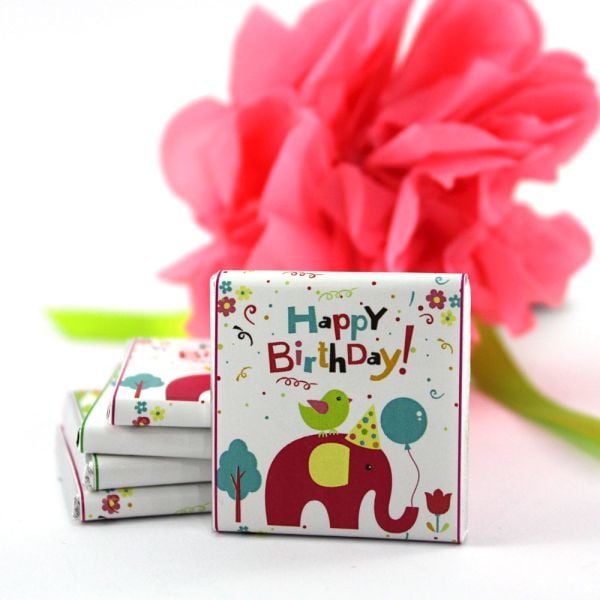 Dark Brown Doğum Günü Tebrik - Filli Happy Birthday - Yazılı Madlen Çikolata