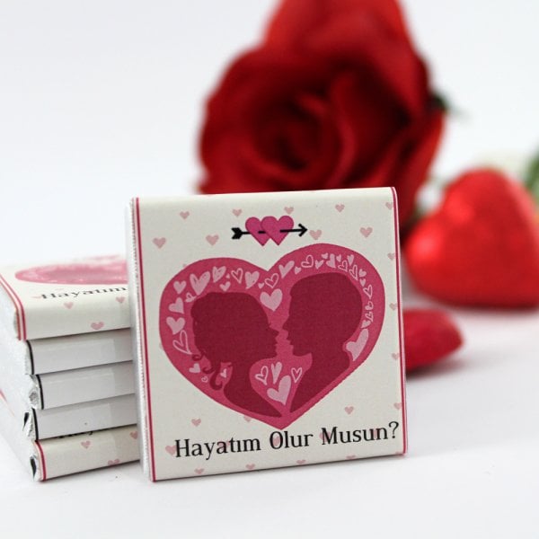 Dark Brown HAYATIM OLUR MUSUN Yazılı Madlen Çikolata Bitter ve Sütlü