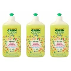 U Green Clean Baby Bitkisel  Biberon Emzik Temizleyici 3 x 500 ml