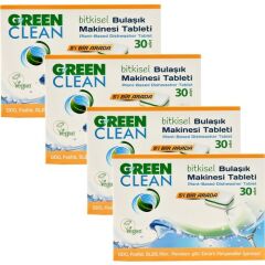 U Green Clean Bitkisel Bulaşık Makinesi Tableti 30'lu x 4 Adet