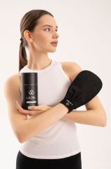 Lajel Premium Siyah 3'lü Kese Seti, Peeling Eldiveni, Yüz Kesesi Floş Ipek Normal,orta,hassas Ciltler