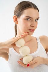 Lajel Premium %100 Doğal Çamaşır Kurutma Topu 3 Adet Doğal Yumuşatıcı Çamaşır Kurutma Makinesi Topu