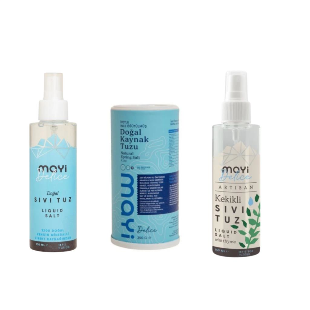 Mayi Tuz Tuzluklu Kekikli sıvı tuz Sprey set