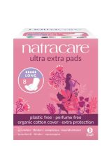 Natracare Ultra Ekstra Kanatlı Ped Uzun - Gece 8'li