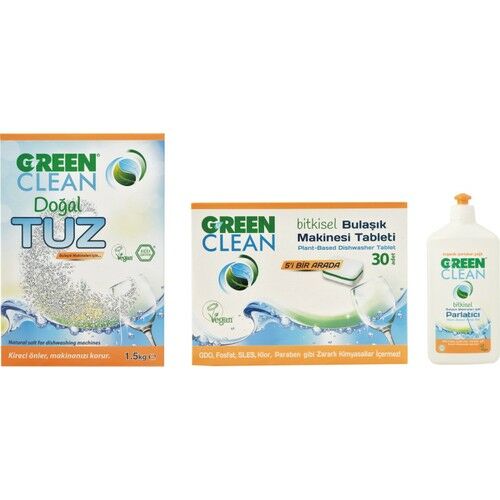 U Green Clean Bulaşık Mak.Tablet parlatıcı tuz seti