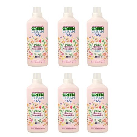 U Green Clean Baby Çamaşır Yumuşatıcısı 1000 ml 6'lı Set