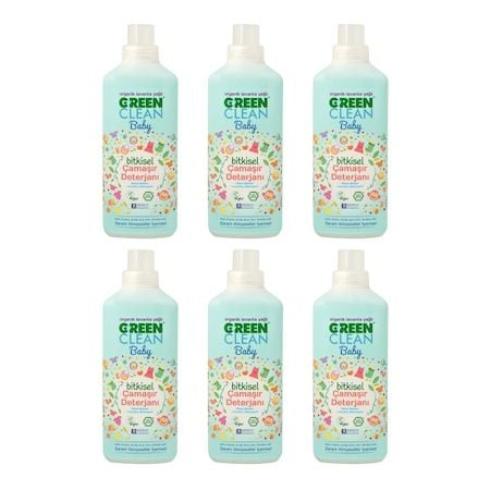 U Green Clean Baby Bitkisel Çamaşır Deterjanı 1000ml 6'lı