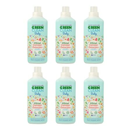 U Green Clean Baby Bitkisel Çamaşır Deterjanı 1000ml 6'lı