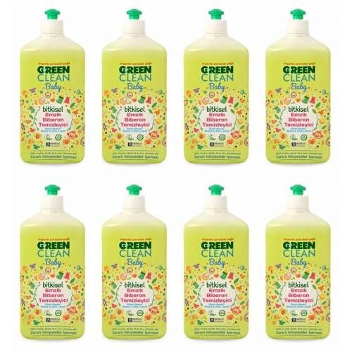 U Green Clean Baby Bitkisel Biberon Emzik Temizleyici 8 x 500 ml