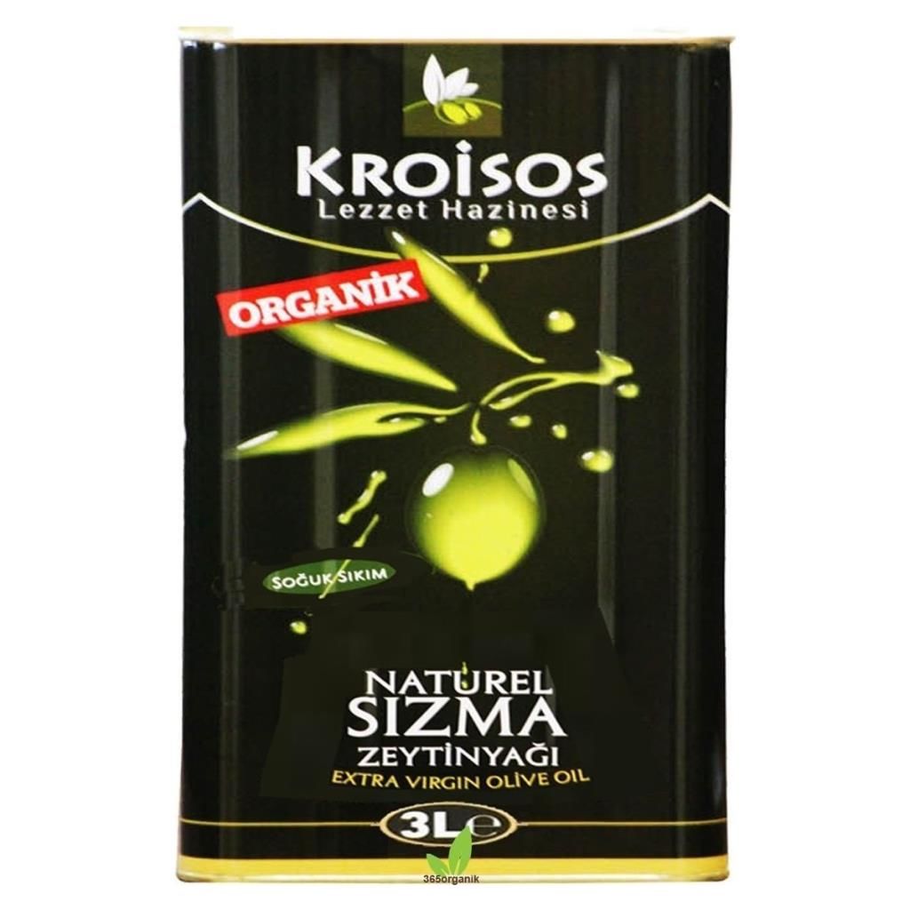 Kroisos Organik Naturel Sızma Zeytinyağı 3 Lt