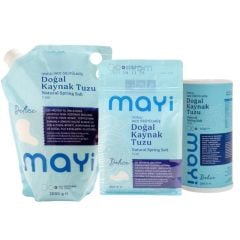 Mayi Tuz Büyük Boy Sofra Tuzu Paketi (2 kg ince +600 gr + tuzluklu 250gr)