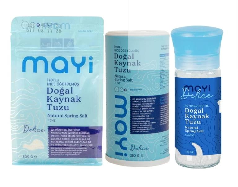 Mayi Tuz Mini Sofra Tuzu Paketi (600 gr + 250 gr + 110 gr )