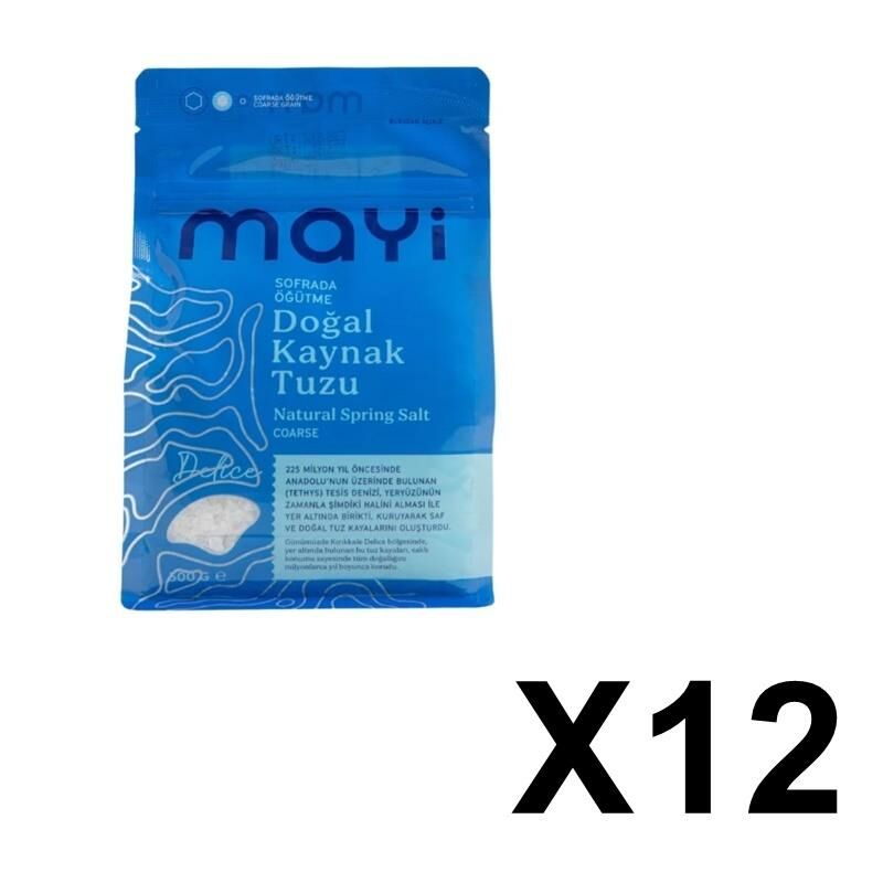 Mayi Tuz Sofrada Öğütme Tuzu 500 Gr X 12 Adet