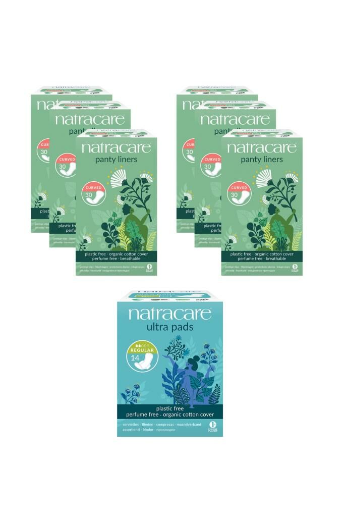 Natracare Günlük Ped ve kanatlı 14 lü  Set 1 - 194 Adet Ped