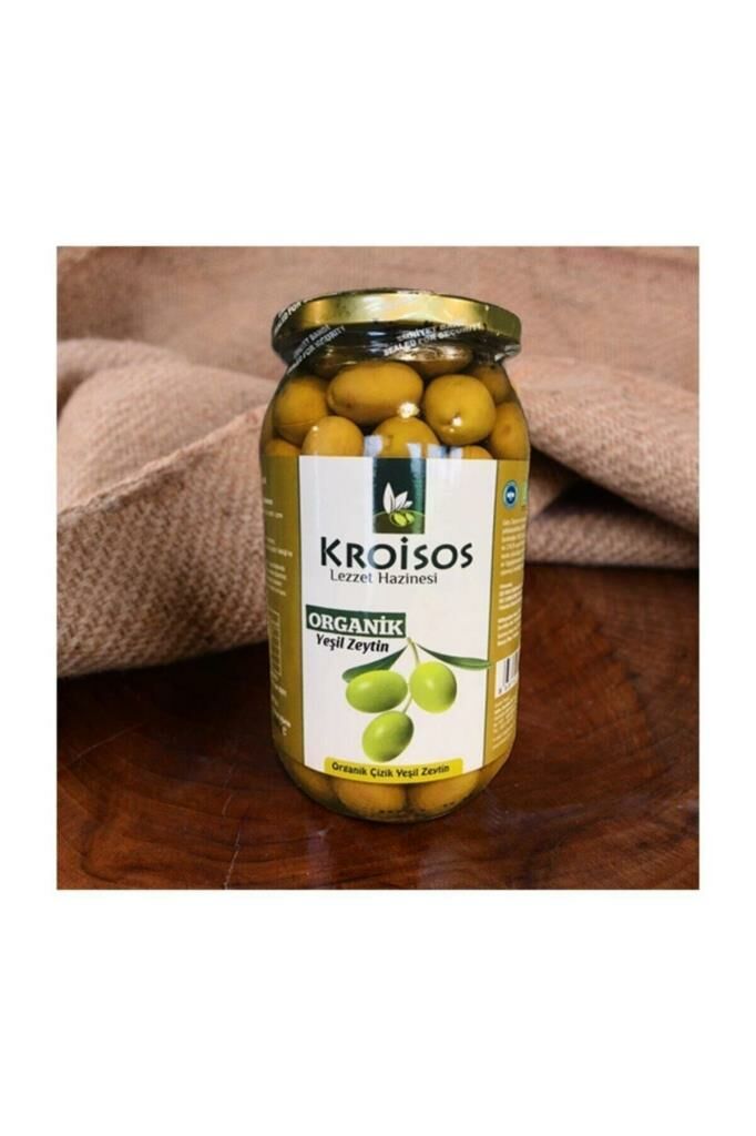 Kroisos Organik Yeşil Çizik Zeytin 600gr