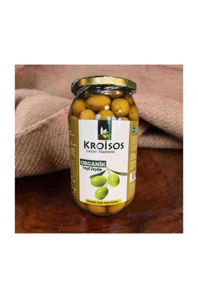 Kroisos Organik Yeşil Çizik Zeytin 600gr