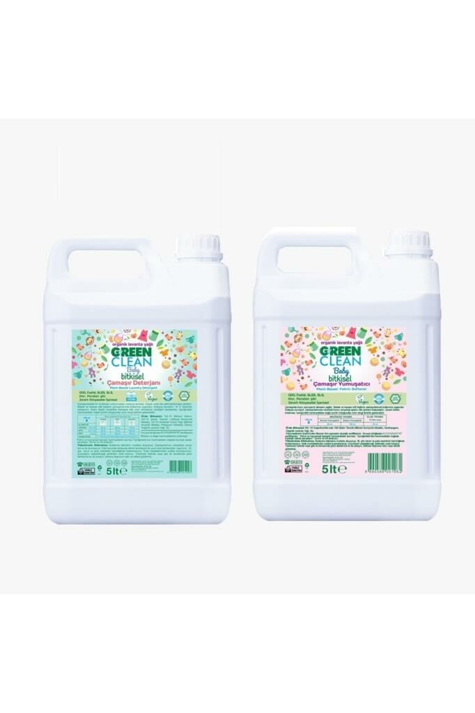 U Green Clean Baby Çamaşır Deterjanı Ve Çamaşır Yumuşatıcı 2' Li Set 5 L