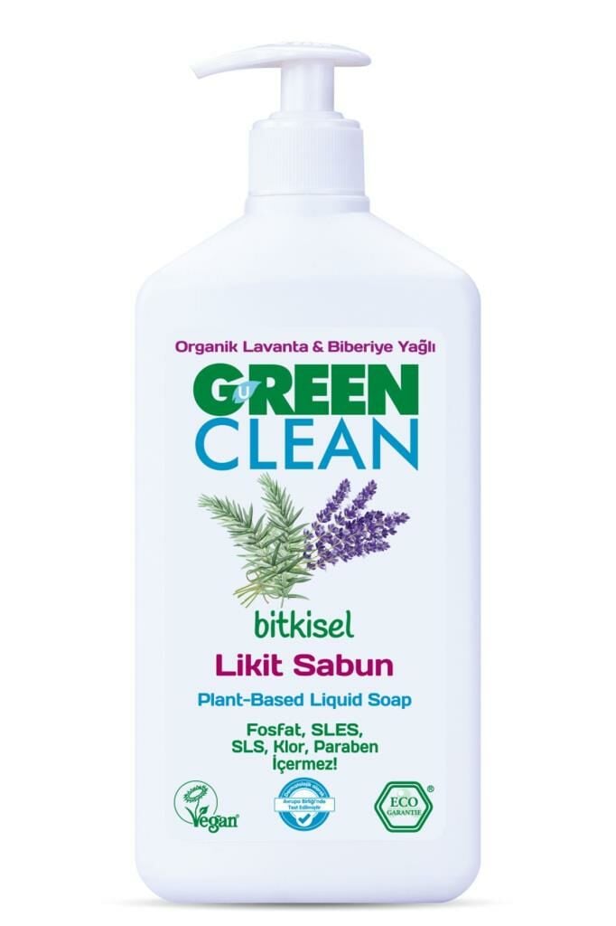 U Green Clean Organik Lavanta & Biberiye Yağlı Likit Sabun 500 ml