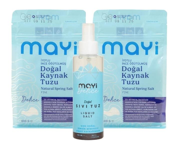 Mayi Tuz 2'li 600 Gr Ince Öğütülmüş Tuz Paketi