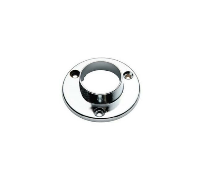 Dolap Askı Flanşı Metal 25 mm Yuvarlak Vidalı
