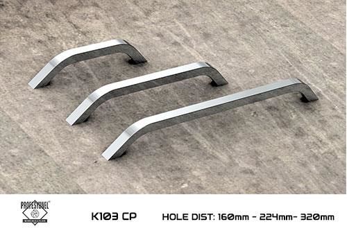 Profesyonel 610-K103 CP 224 mm Krom Kulp