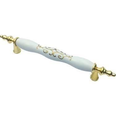 Eko Desenli Polimer 128 mm Kulp Altın-Beyaz