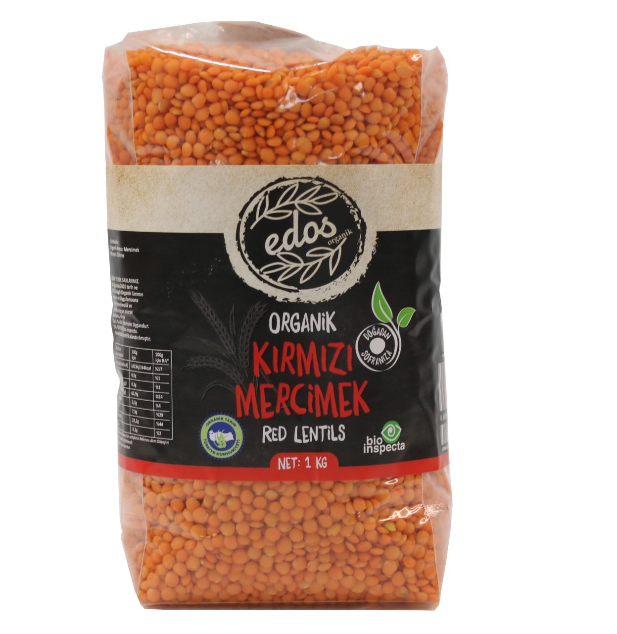 Edos Organik Kırmızı Mercimek ( 1 kg )