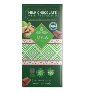 Jovia Organik Sütlü Çikolata - Antep Fıstıklı ( 40 g )