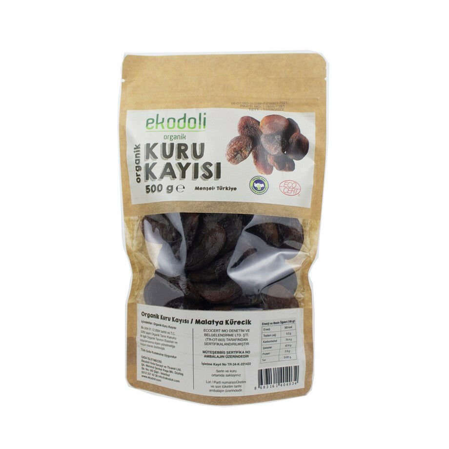 Ekodoli Organik Kuru Kayısı ( 500 g )