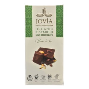 Jovia Organik Sütlü Çikolata - Antep Fıstıklı ( 85 g )
