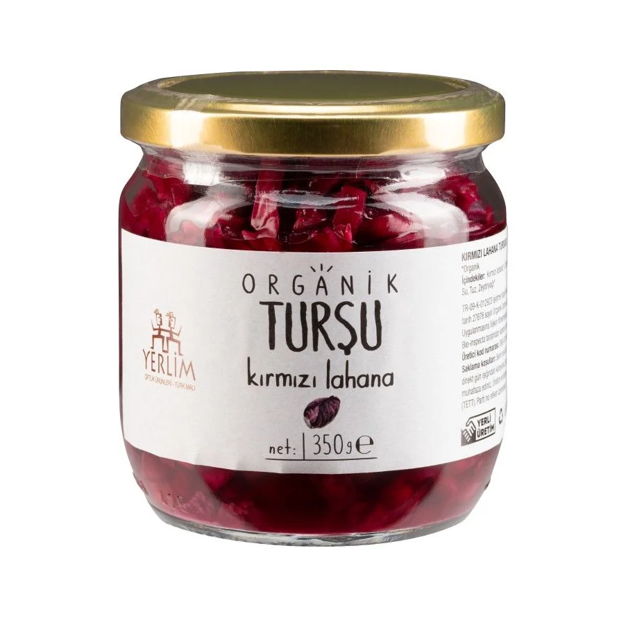 Yerlim Organik Turşu - Kırmızı Lahana ( 350 g )