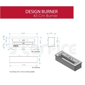 45'lik Design Burner