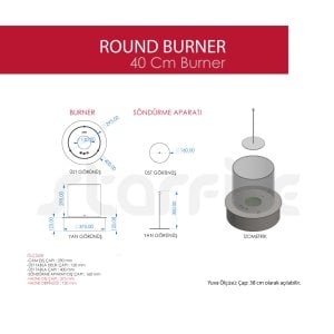 40'luk Yuvarlak Burner (Camlı)