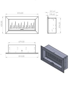 SK - 80 Elektrikli Şömine (Isıtmasız)