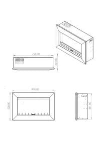 SK - 80 Elektrikli Şömine (Isıtmalı)