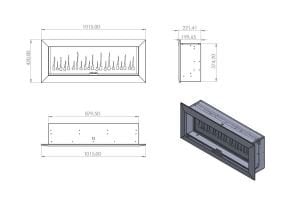 SK - 100 Elektrikli Şömine (Isıtmasız)